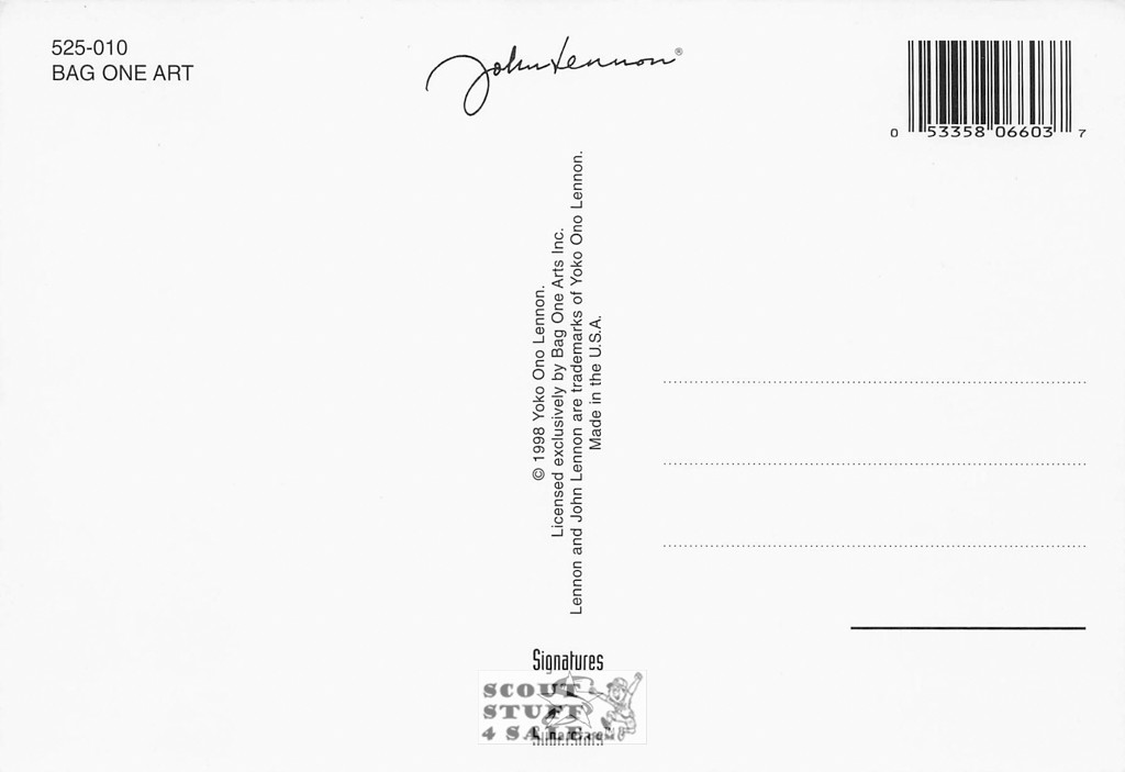 John Lennon Drawing Artwork Postcard, Classico San Francisco #525-010