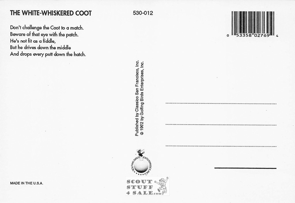 Golfing Birds Postcard. Golfing Bird Enterprises, Classico San Francisco #530-012