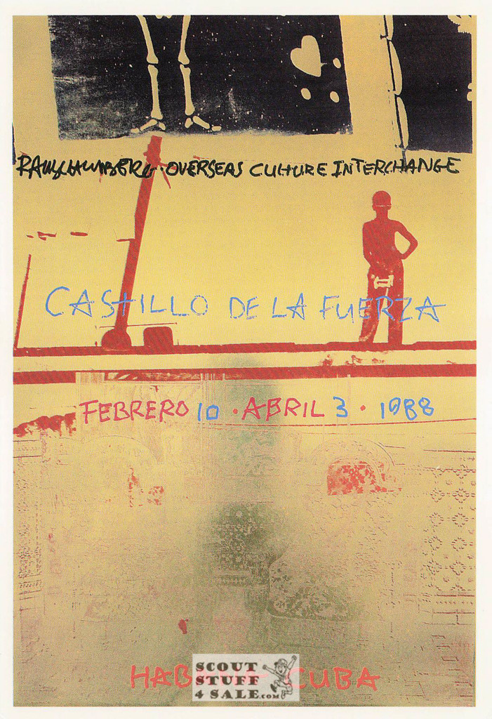 ROCI Cuba Poster by Robert Rauschenberg Art Postcard, Classico SF #540-067