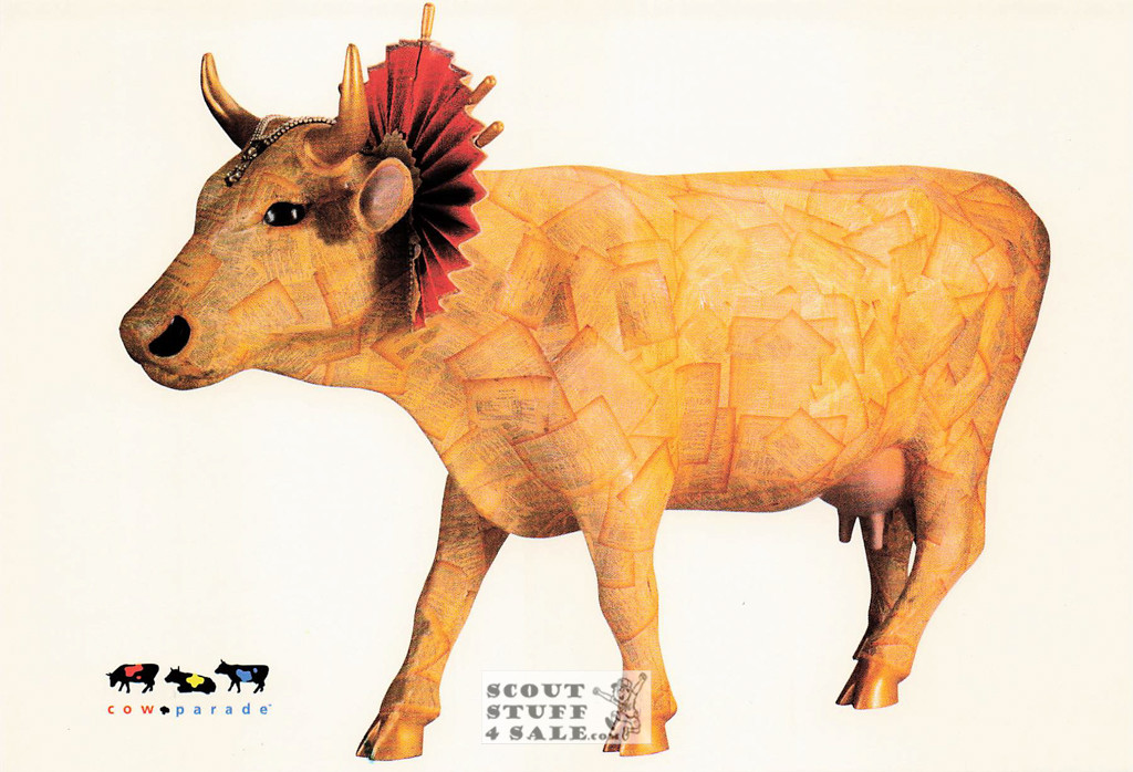 Udderly Shakespear in the Park Cow Postcard, Cow Parade, Classico SF #543-017