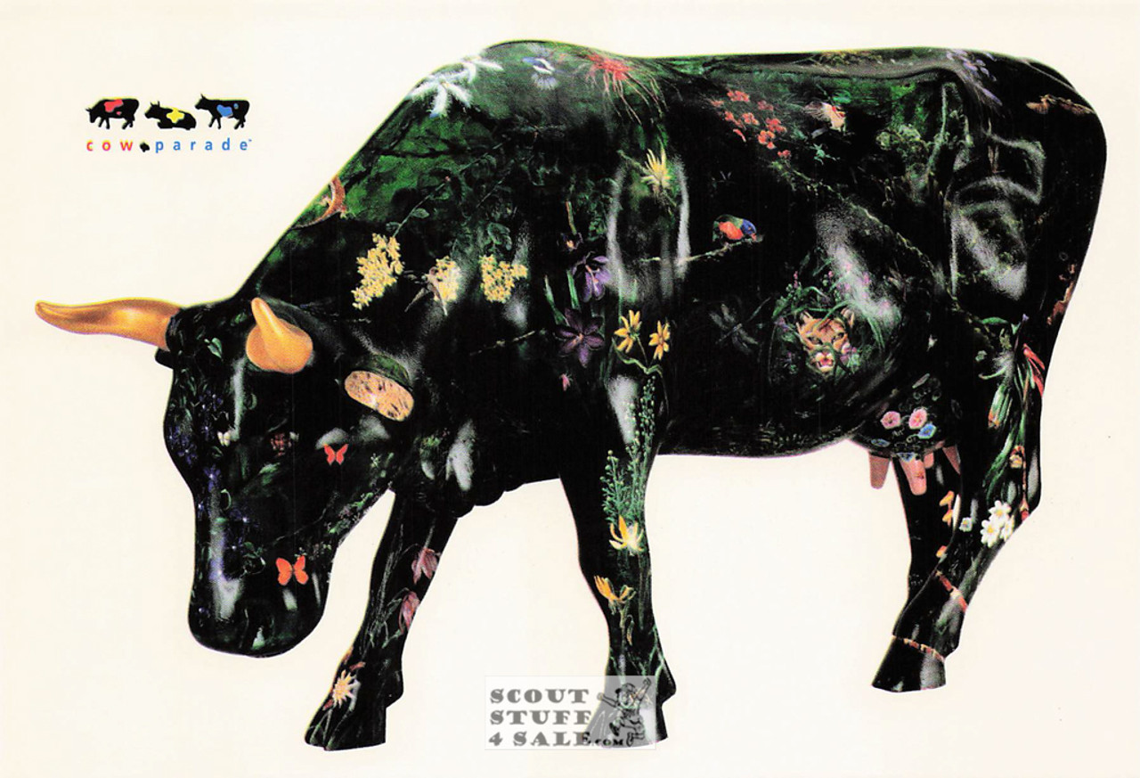 Amoozon Rain Forest Cow Postcard, Cow Parade, Classico SF #543-037