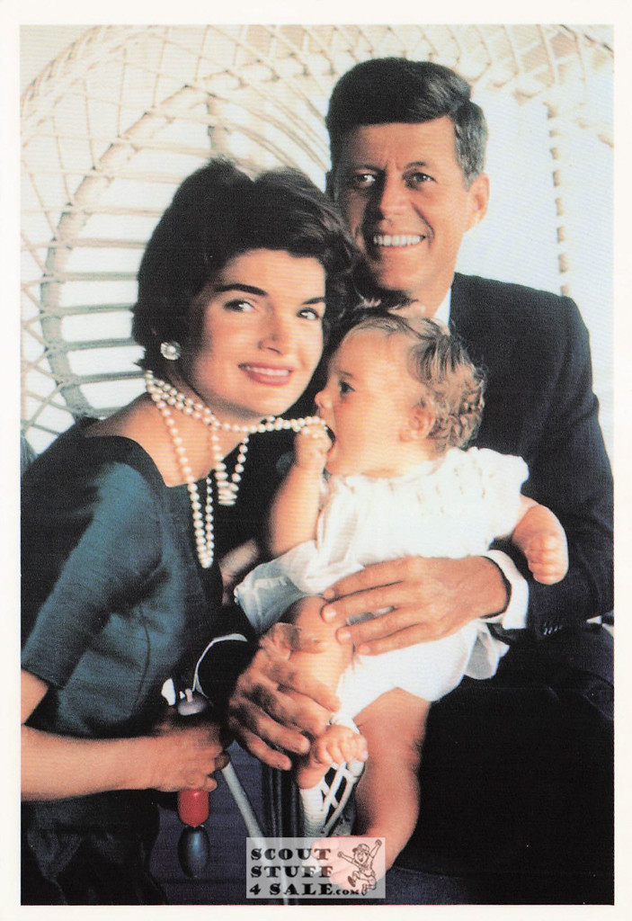 John Kennedy, Jacqueline & Caroline in Summer 1958 Postcard, Classico #548-001