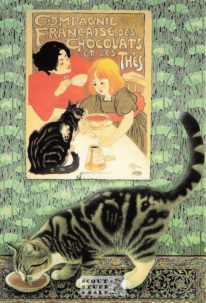 Twiglet & Art Nouveau Poster, Lesley Anne Ivory Painting Postcard #560-017