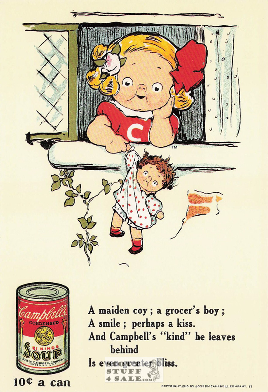 Early 1900's Campbell Soup Advertising Print on Postcard, Classico SF #567-018
