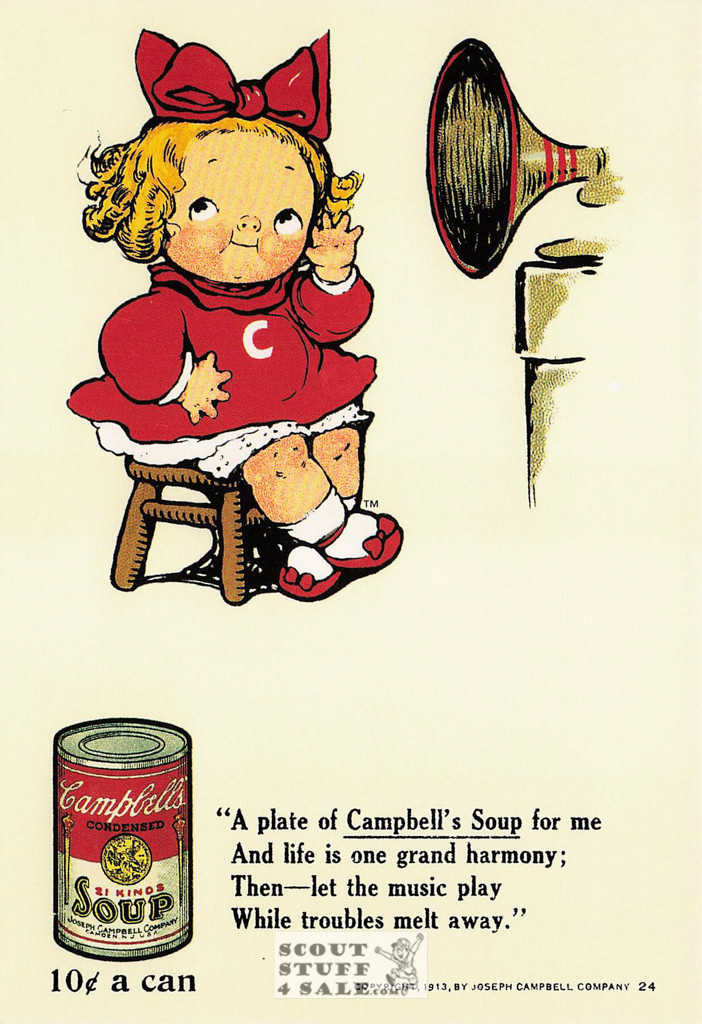 Early 1900's Campbell Soup Advertising Print on Postcard, Classico SF #567-025