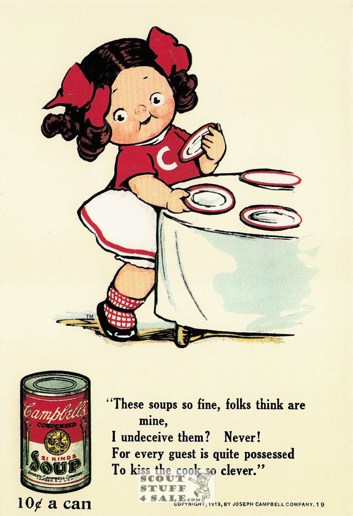 Early 1900's Campbell Soup Advertising Print on Postcard, Classico SF #567-026