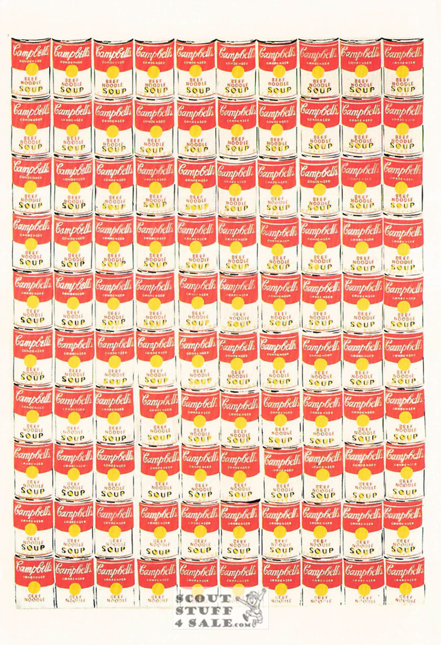 Campbell's 100 Soup Cans Painting Postcard, Andy Warhol, Classico SF #567-032