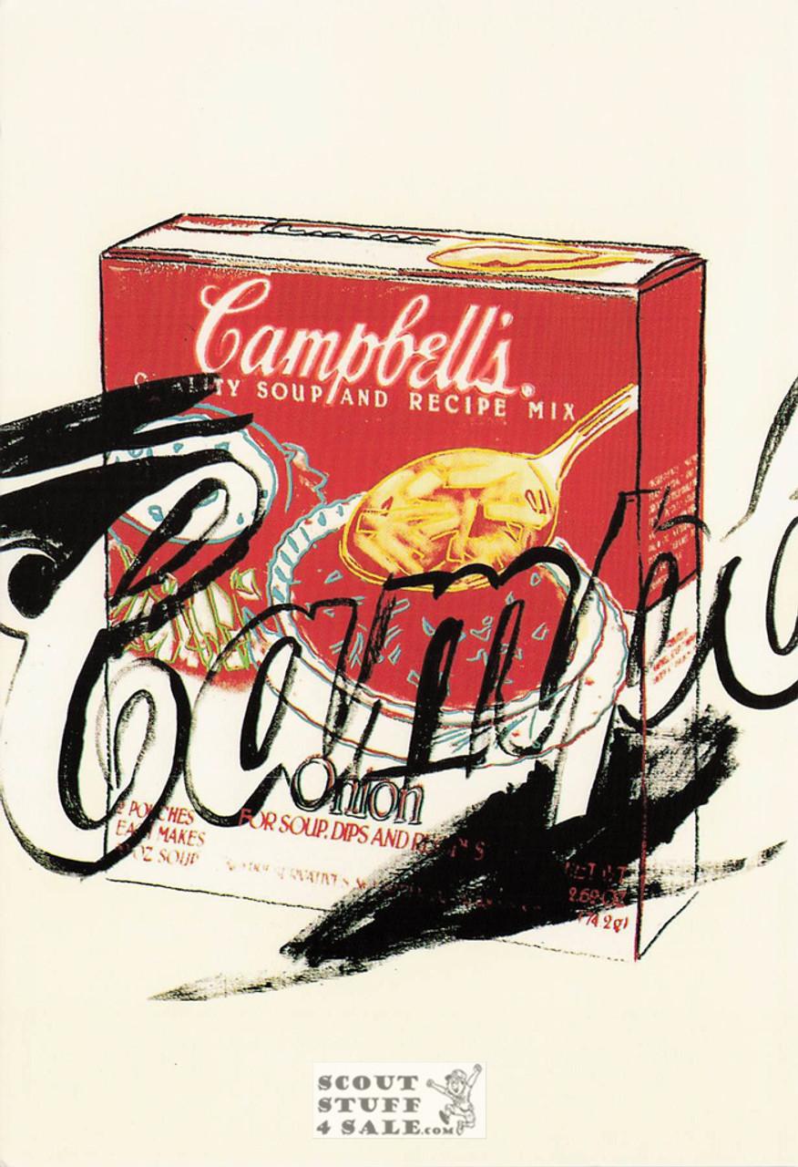 Campbell's Onion Soup Box Painting Postcard, Andy Warhol, Classico SF #567-033