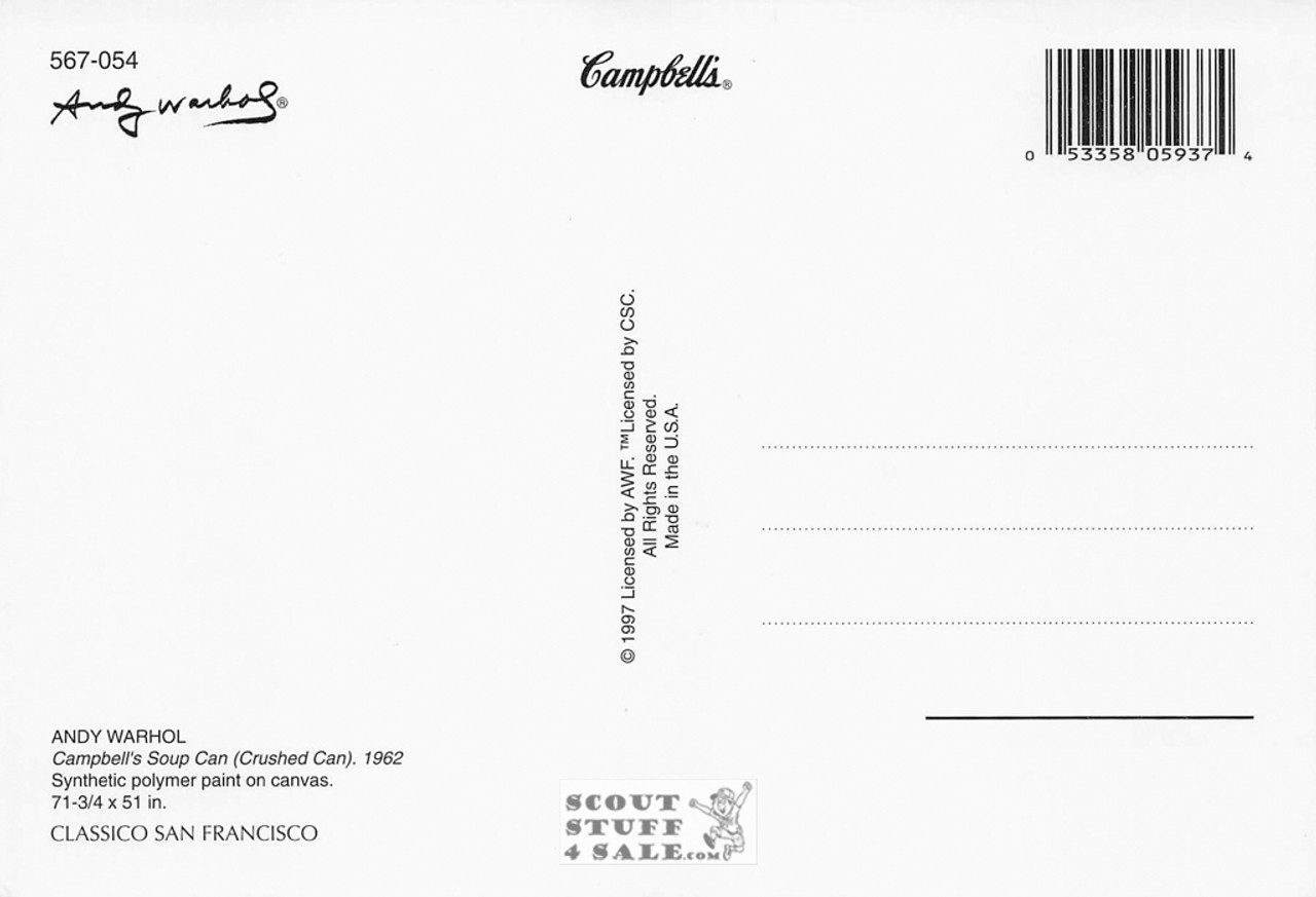 Campbell's Soup Can Painting Postcard, Andy Warhol, Classico SF #567-054