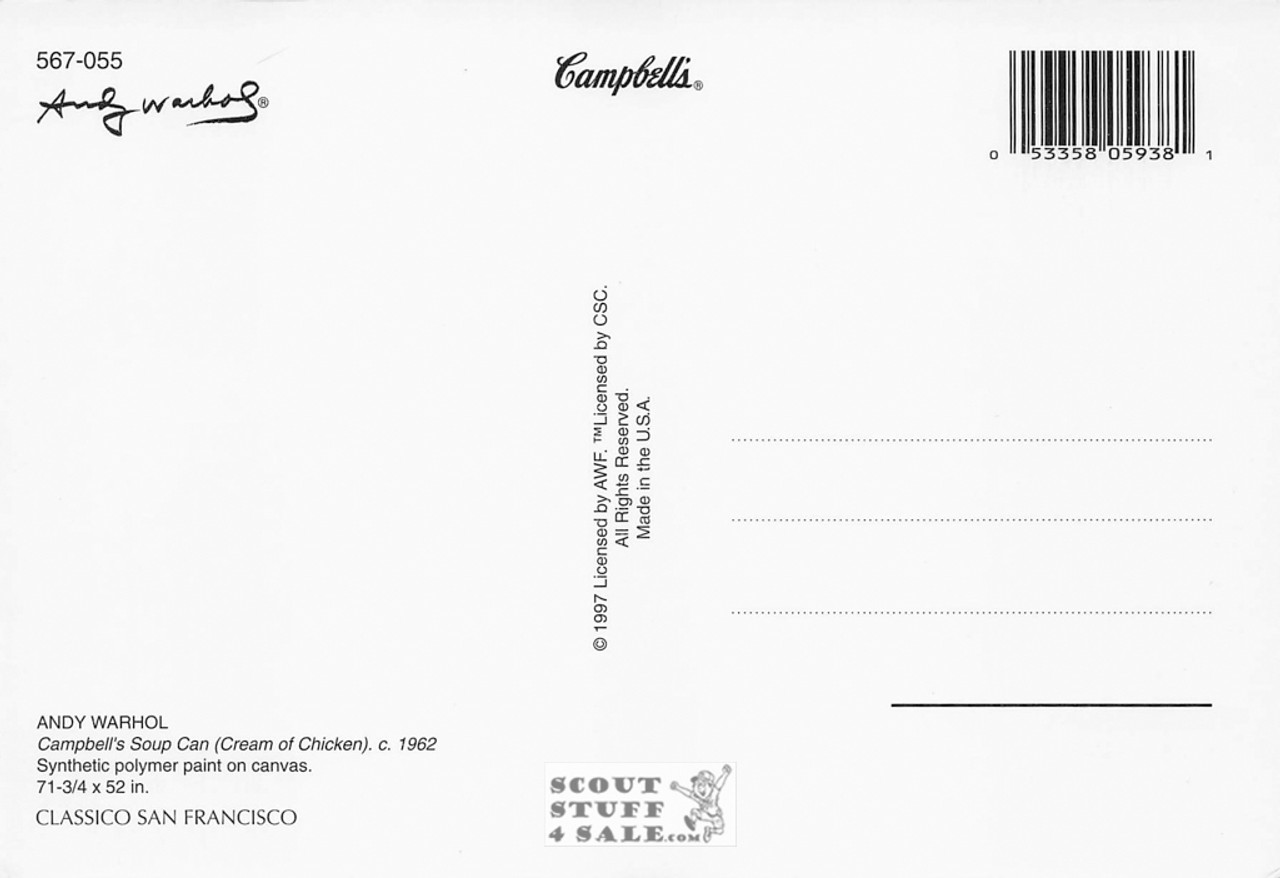 Campbell's Soup Can Painting Postcard, Andy Warhol, Classico SF #567-055