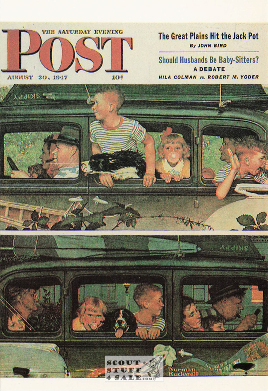GOING AND COMING, Norman Rockwell Artwork Postcard, Sat Eve Post, #611-026