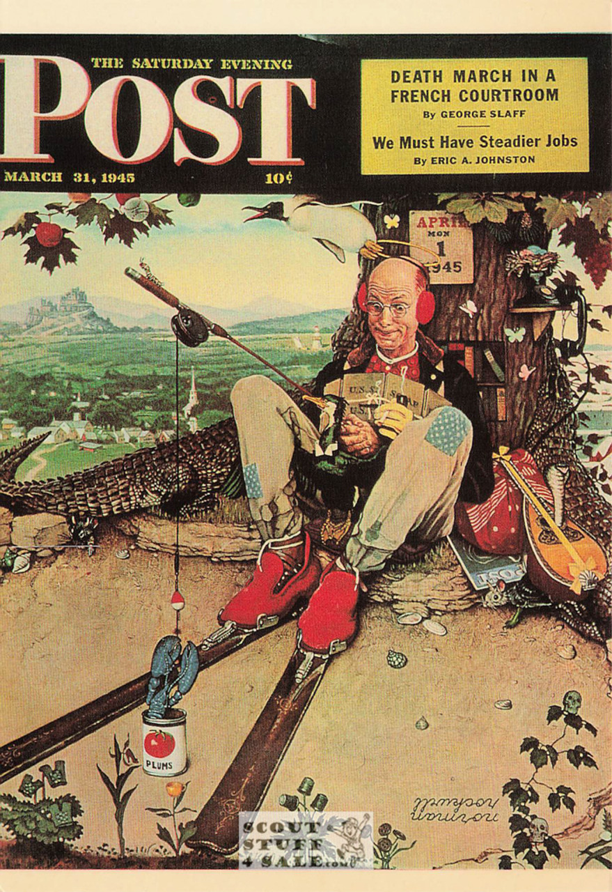 APRIL FOOL, Norman Rockwell Artwork Postcard, Saturday Evening Post, #611-084