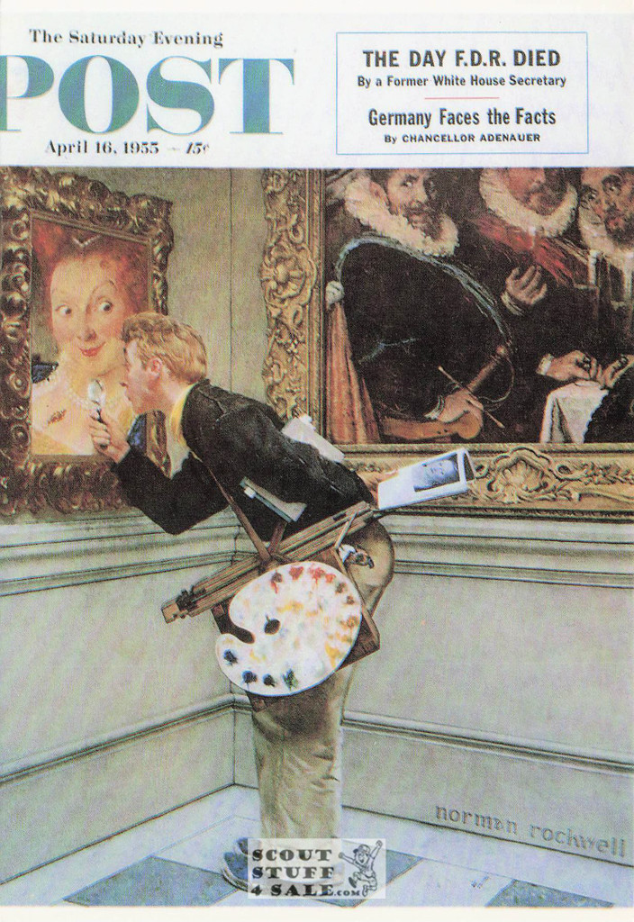 THE CRITIC, Norman Rockwell Artwork Postcard, Saturday Evening Post, #611-147