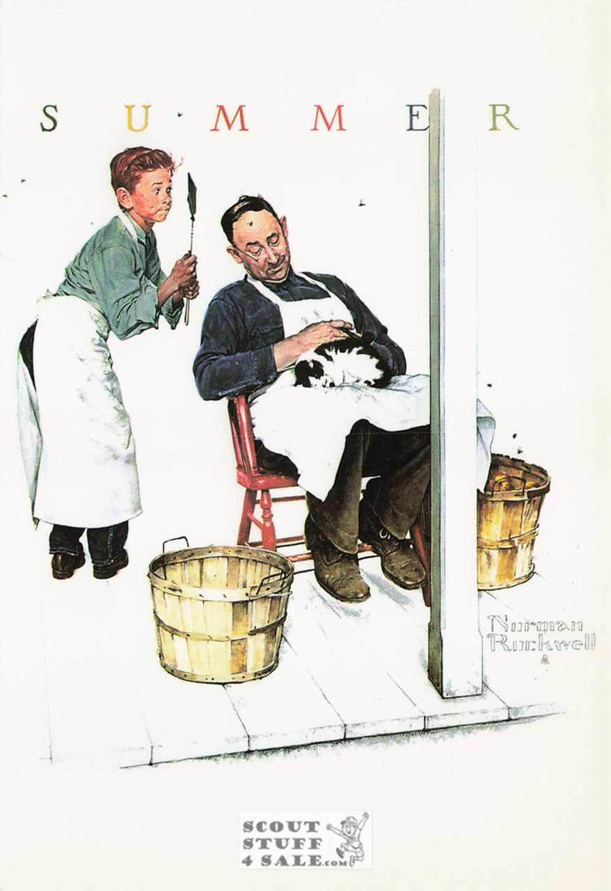 A HELPING HAND - SWATTER'S RIGHTS, Norman Rockwell Art Postcard, #611-159