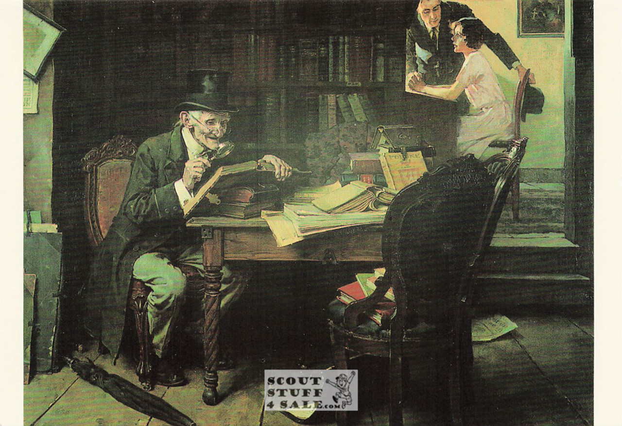 THE BOOK ROMANCE, Norman Rockwell Artwork Postcard, Classico SF #611-167