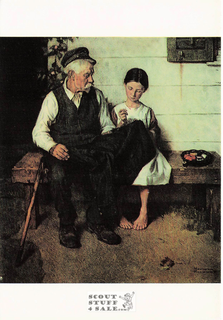 THE LIGHTHOUSE KEEPER'S DAUGHTER, Norman Rockwell Art Postcard, #611-168