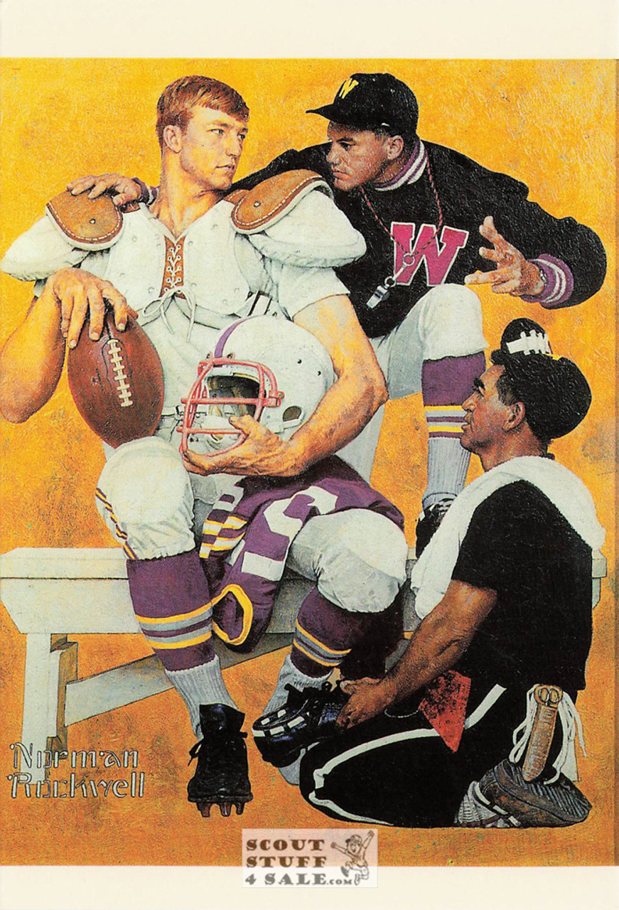 THE RECRUIT, Norman Rockwell Artwork Postcard, Football, Classico SF #611-184