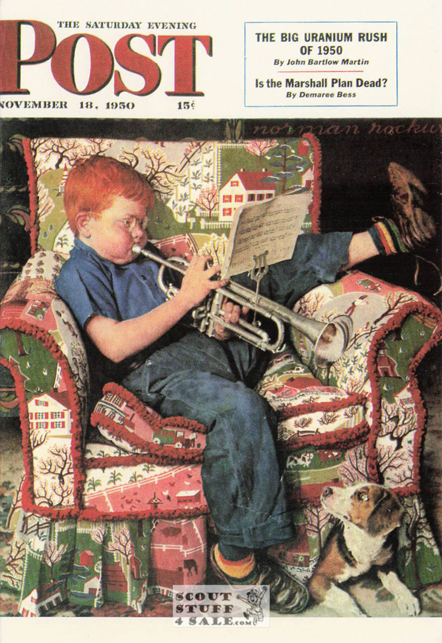 PRACTICE, Norman Rockwell Artwork Postcard, Satrday Evening Post, #611-190