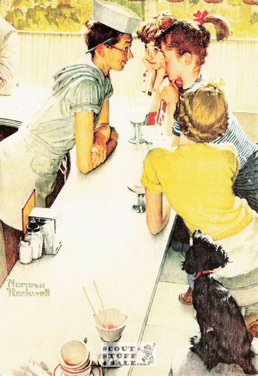 THE SODA FOUNTAIN, Norman Rockwell Artwork Postcard, Classico SF #611-229