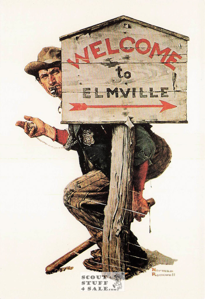 SPEED TRAP, Norman Rockwell Artwork Postcard, Classico San Francisco #611-237