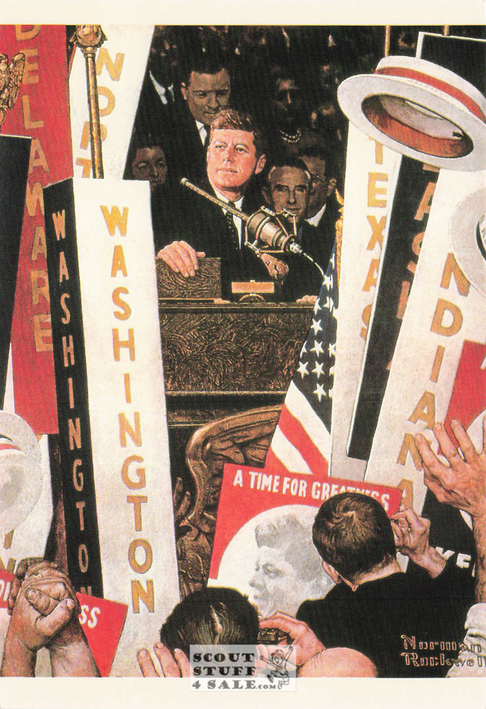 A TIME FOR GREATNESS, Norman Rockwell Artwork Postcard, Classico #611-238