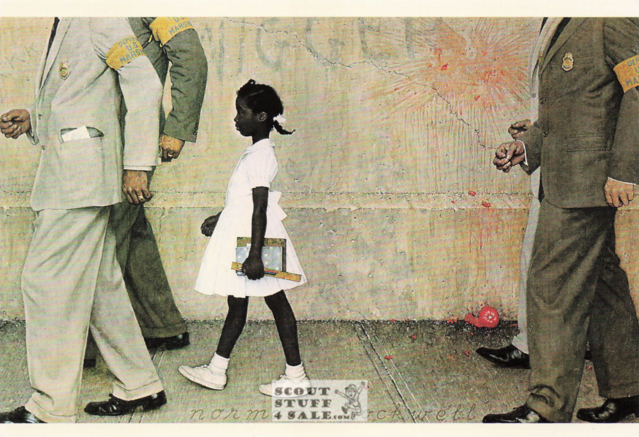 THE PROBLEM WE ALL LIVE WITH, Norman Rockwell Art Postcard, Classico #611-243
