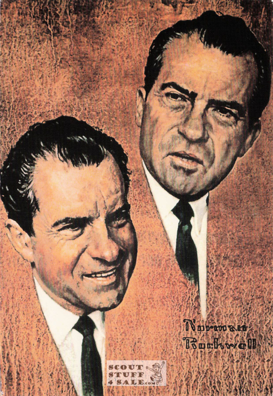 RICHARD M. NIXON, Norman Rockwell Artwork Postcard, Classico SF #611-244