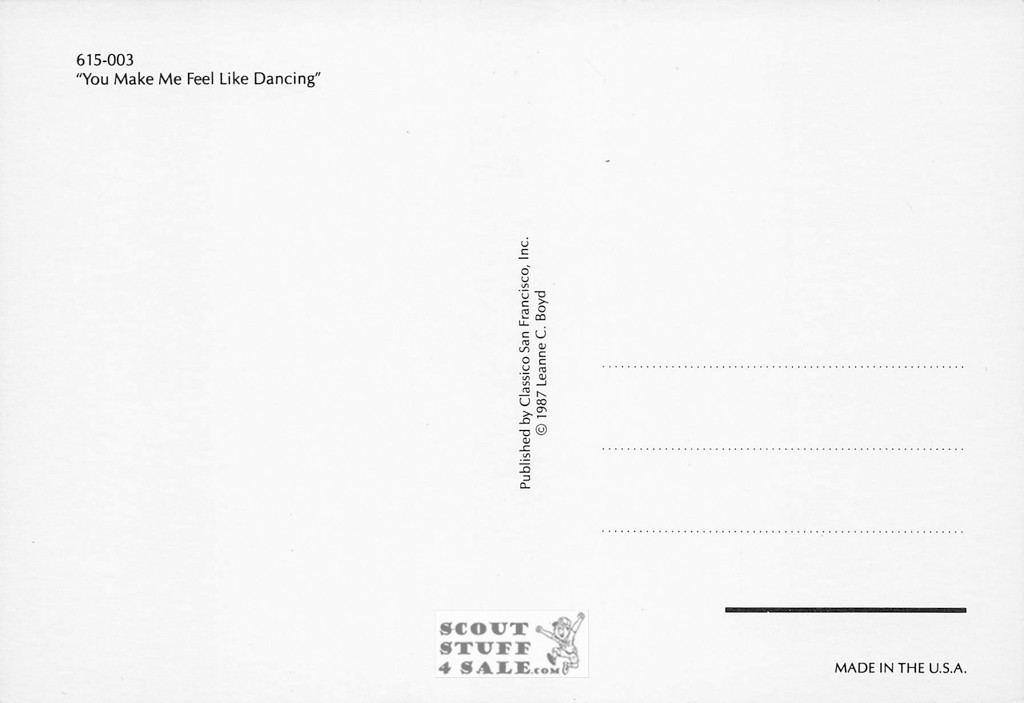 You Make me Feel Like Dancing, Leanne C. Boyd Artist Postcard, Classico #615-003