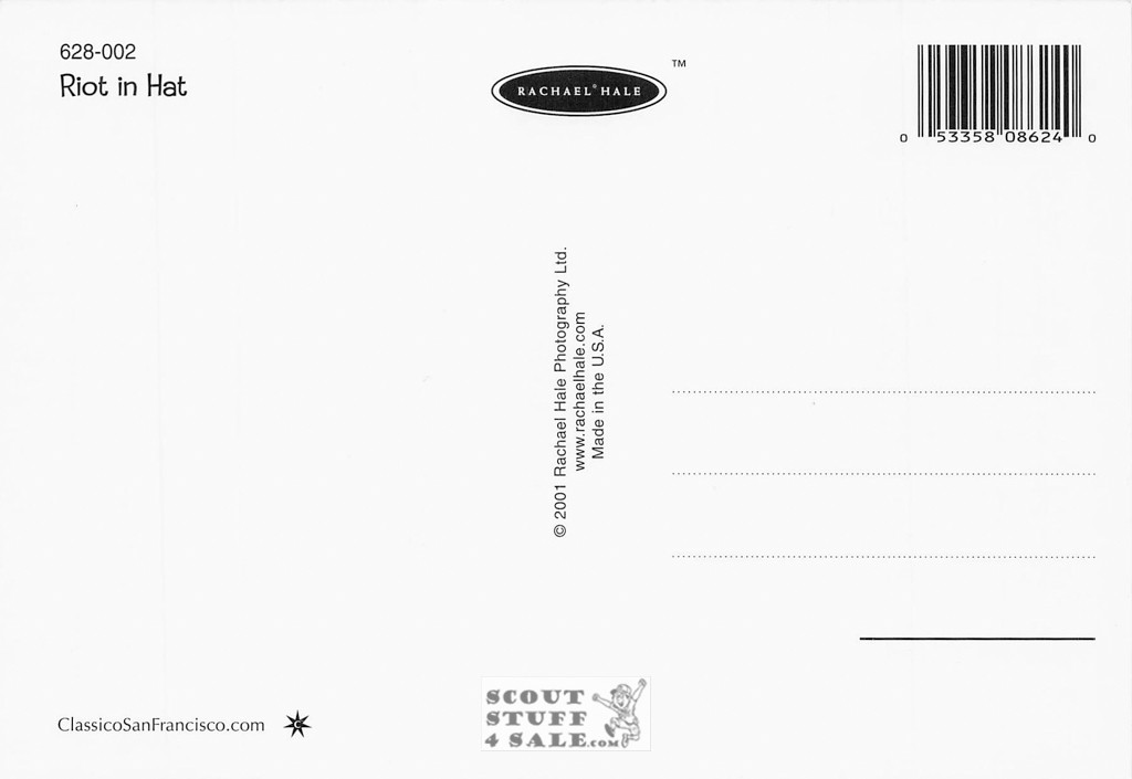 Riot in Hat, Rachael Hale Animal Photography Postcard, Classico SF #628-002