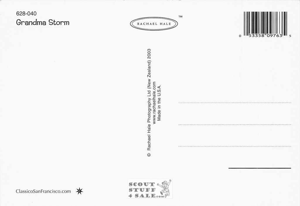 Grandma Storm, Rachael Hale Animal Photography Postcard, Classico SF #628-040