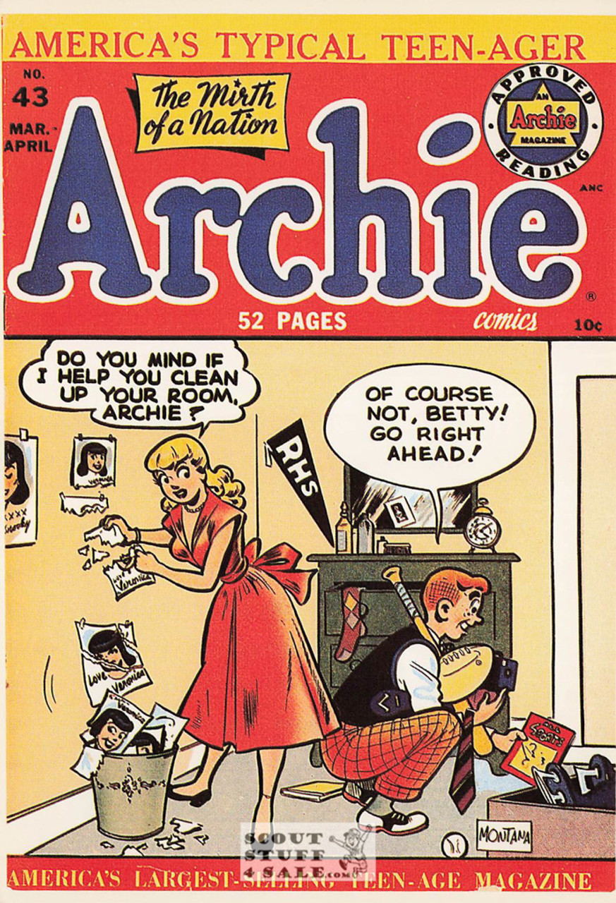 March 1950 Archie Comic Book Cover Postcard, Classico SF #631-009