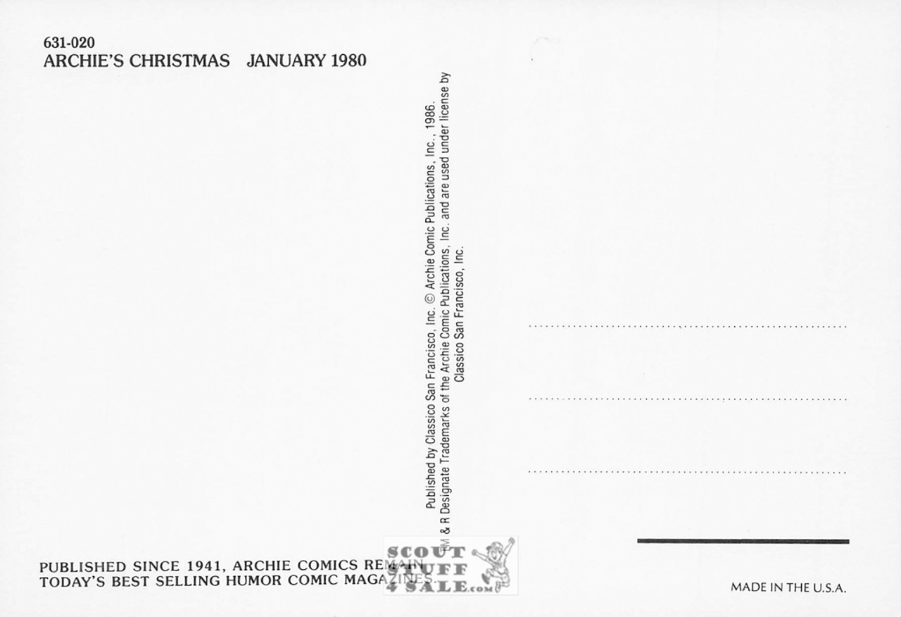 January 1960 Archie Comic Book Cover Postcard, Classico SF #631-020