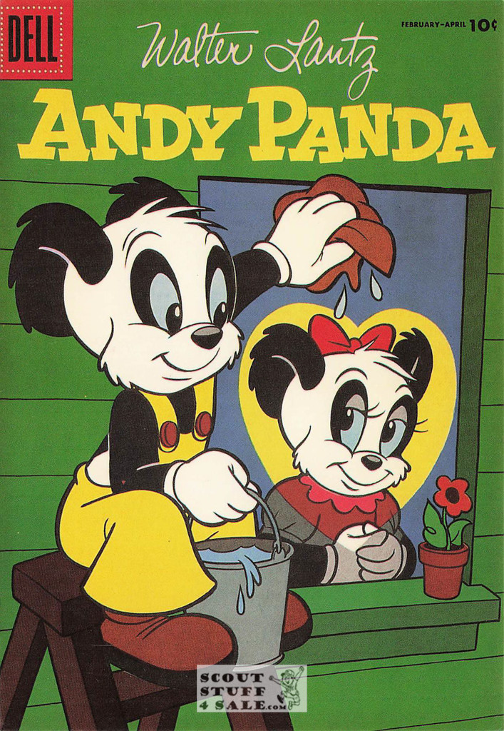 Jan 1956 Andy Panda Comic Book Cover Postcard, Walter Lantz, Classico #643-021