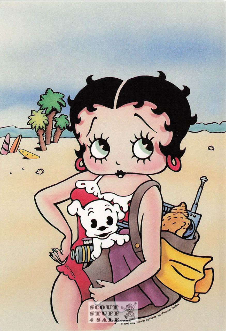 Beach Boop, Betty Boop Cartoon Postcard, Classico San Francisco #661-005