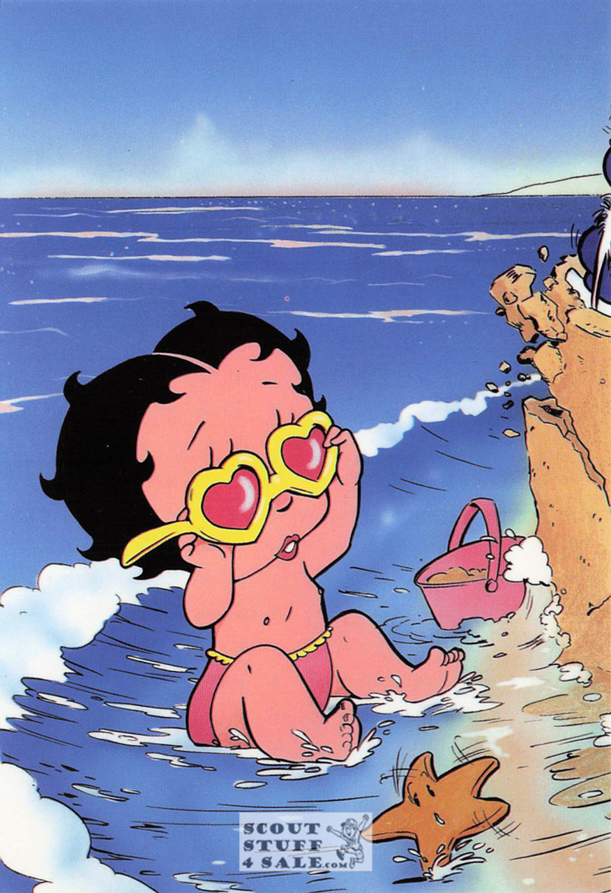 Beach Baby, Betty Boop Cartoon Postcard, Classico San Francisco #661-016