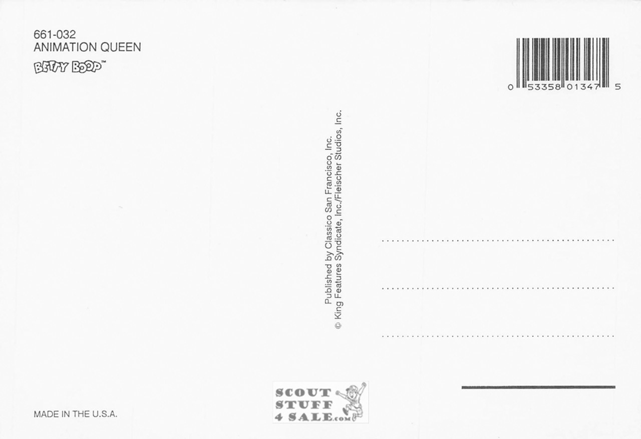 Animation Queen, Betty Boop Cartoon Postcard, Classico San Francisco #661-032