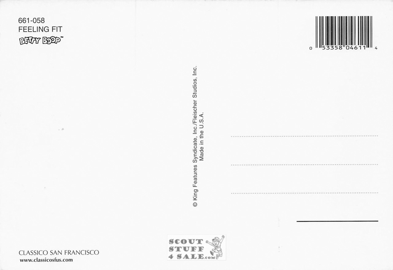 Feeling It, Betty Boop Cartoon Postcard, Classico San Francisco #661-058