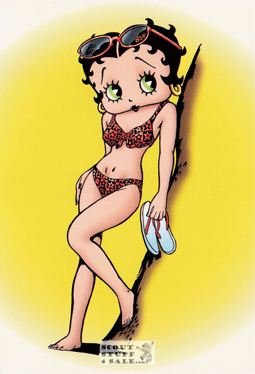 Sunbathing Boop, Betty Boop Cartoon Postcard, Classico San Francisco #661-066