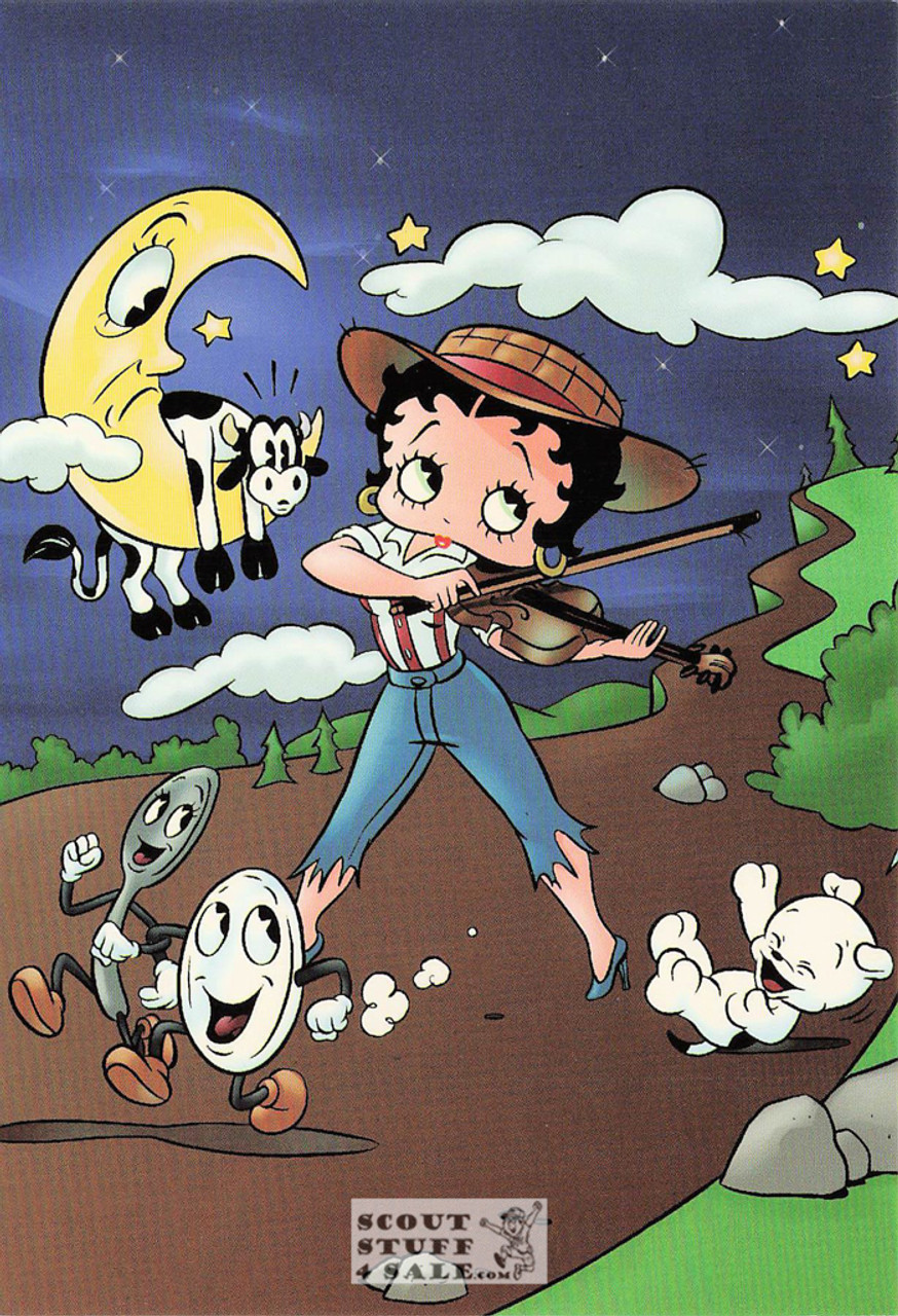 Betty And The Fiddle, Betty Boop Cartoon Postcard, Classico San Francisco #661-083