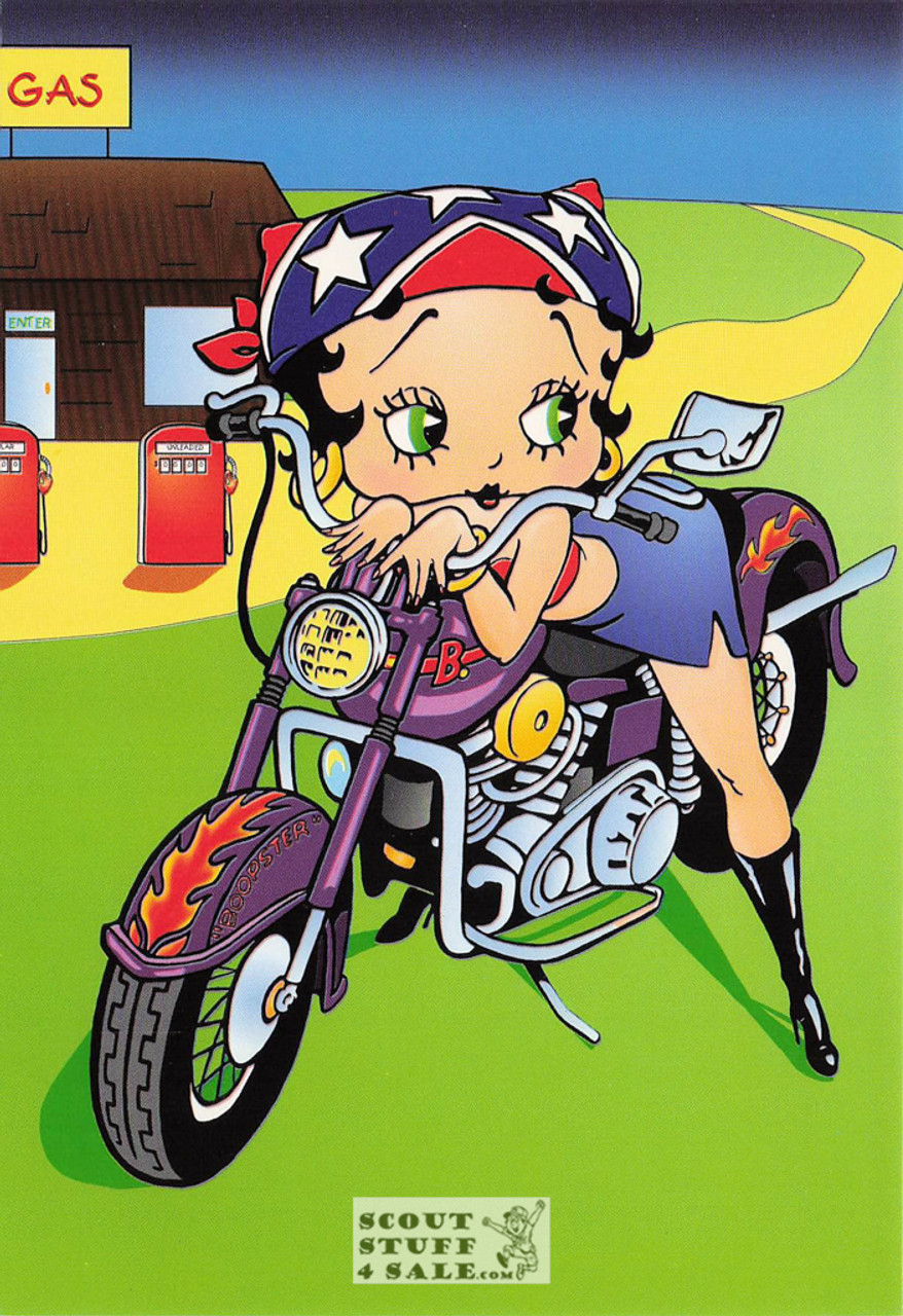 Biker Boop, Betty Boop Cartoon Postcard, Classico San Francisco #661-096