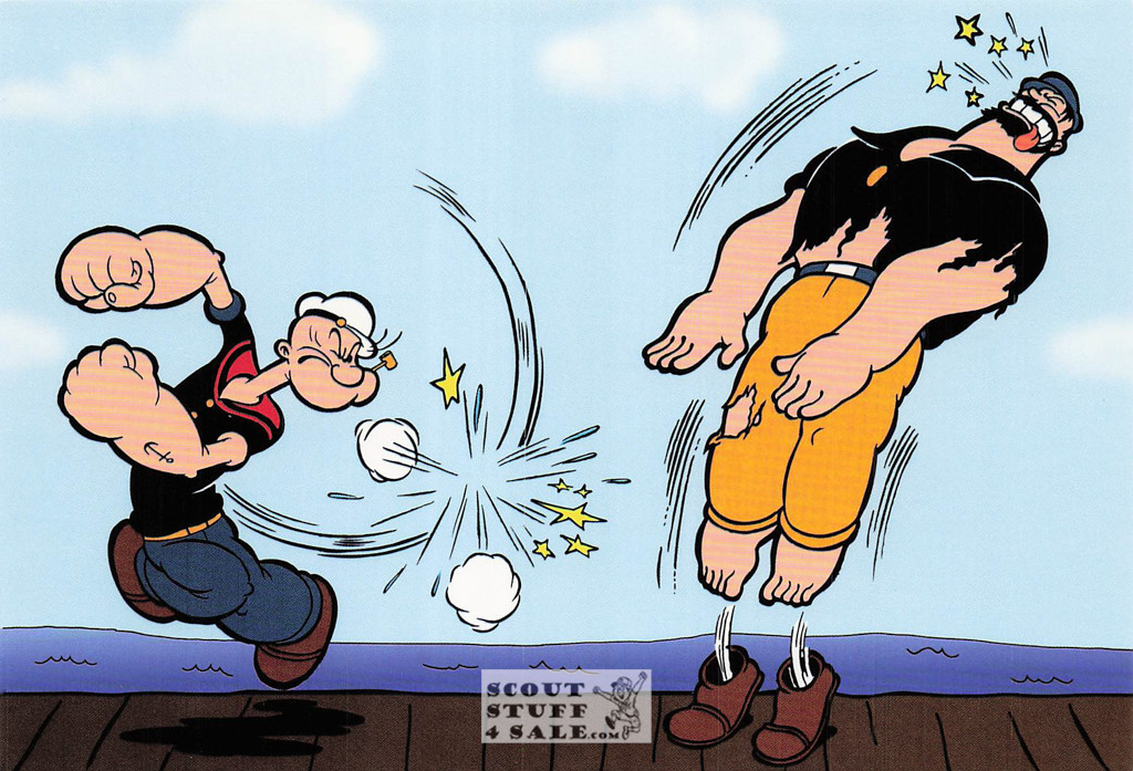 Popeye Cartoon Postcard, Classico San Francisco #663-003