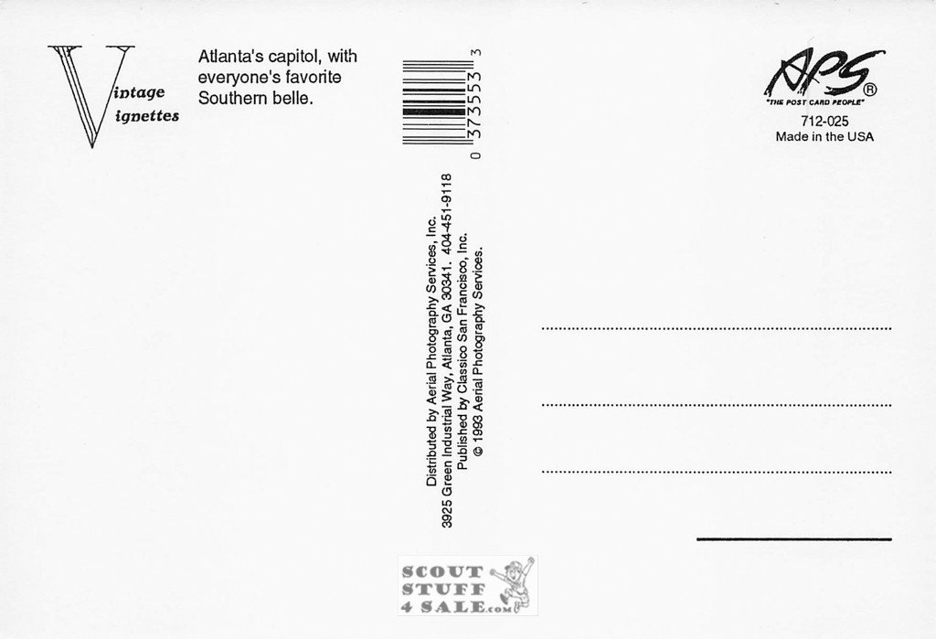 Gone With the Wind Atlanta Promotional Postcard, Classico San Francisco #712-025