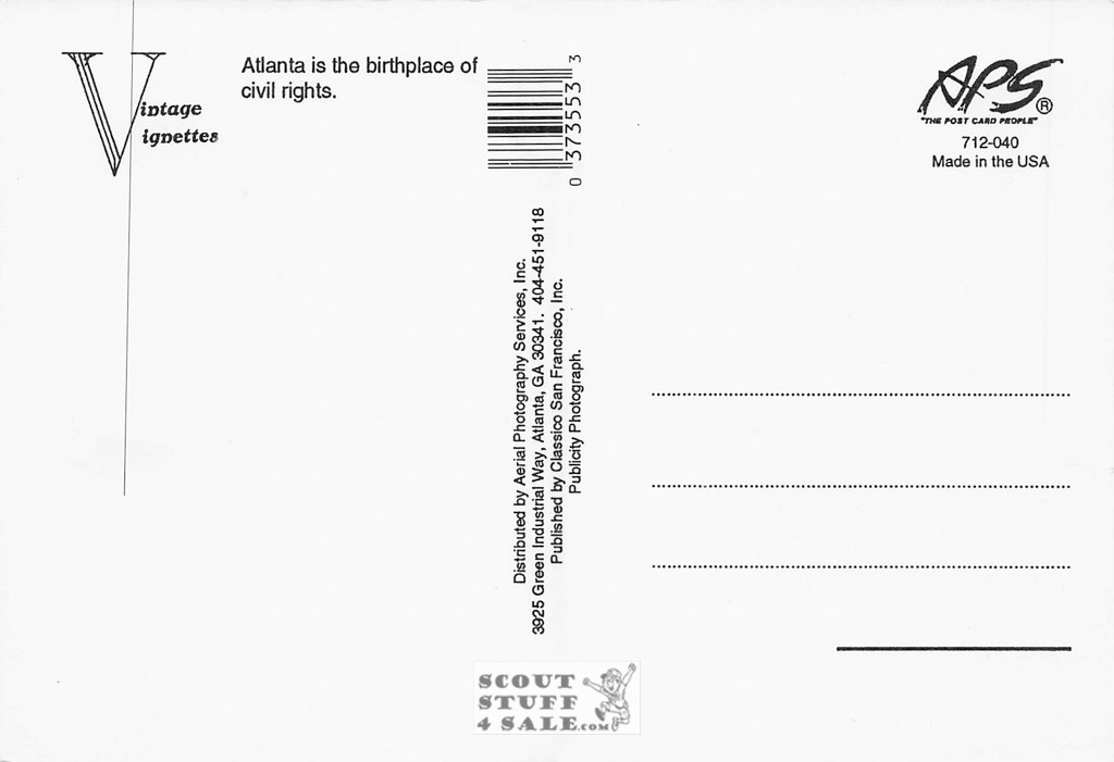 Martin Luther King Jr. Atlanta Promotional Postcard, Classico San Francisco #712-040