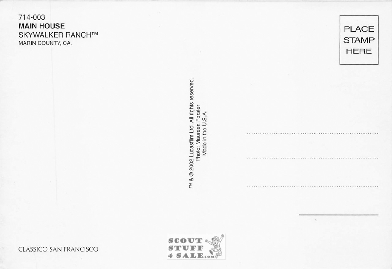 Main House, George Lucas Skywalker Ranch Postcard, Classico SF #714-003