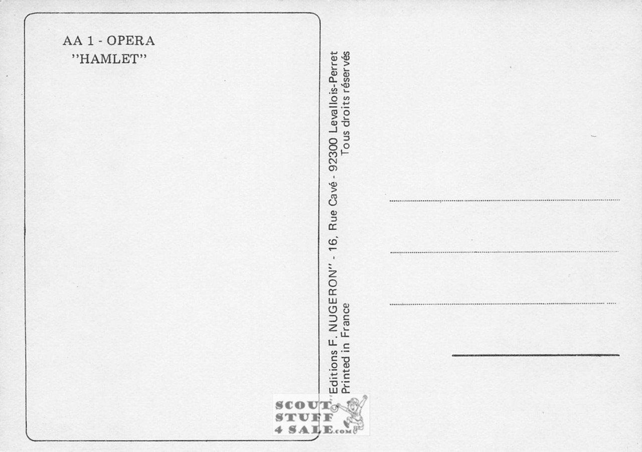 Hamlet Opera French Postcard, Editions Nugeron #AA1