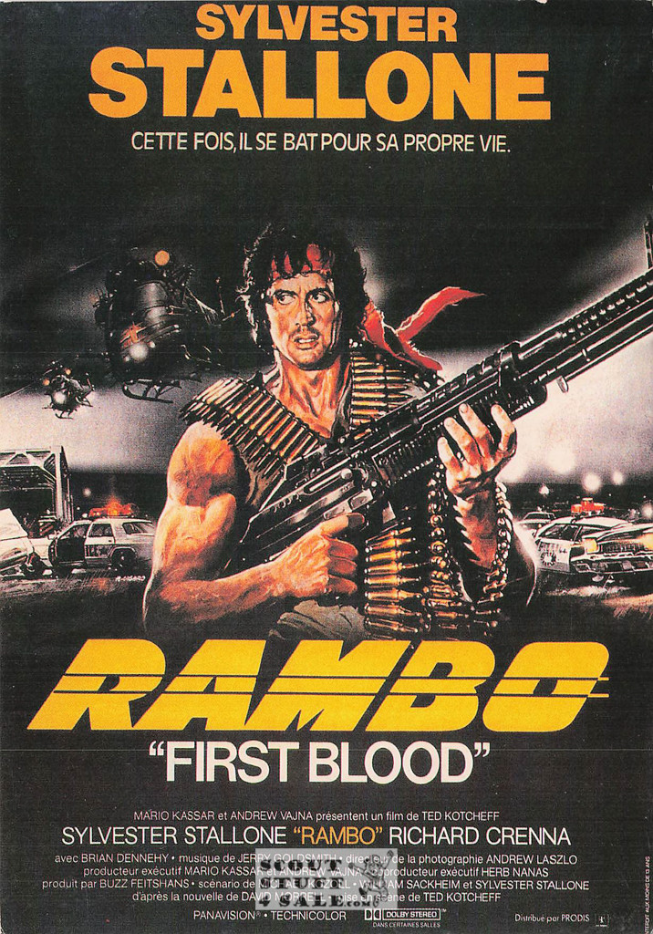 Rambo First Blood Movie French Postcard, Stallone, Editions Nugeron #AC33