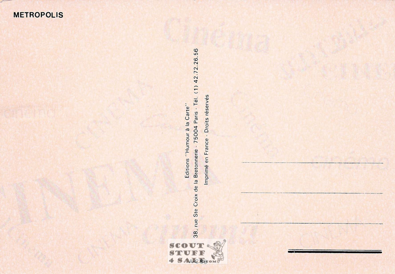Metropis Movie French Postcard, Editions Nugeron #AC98