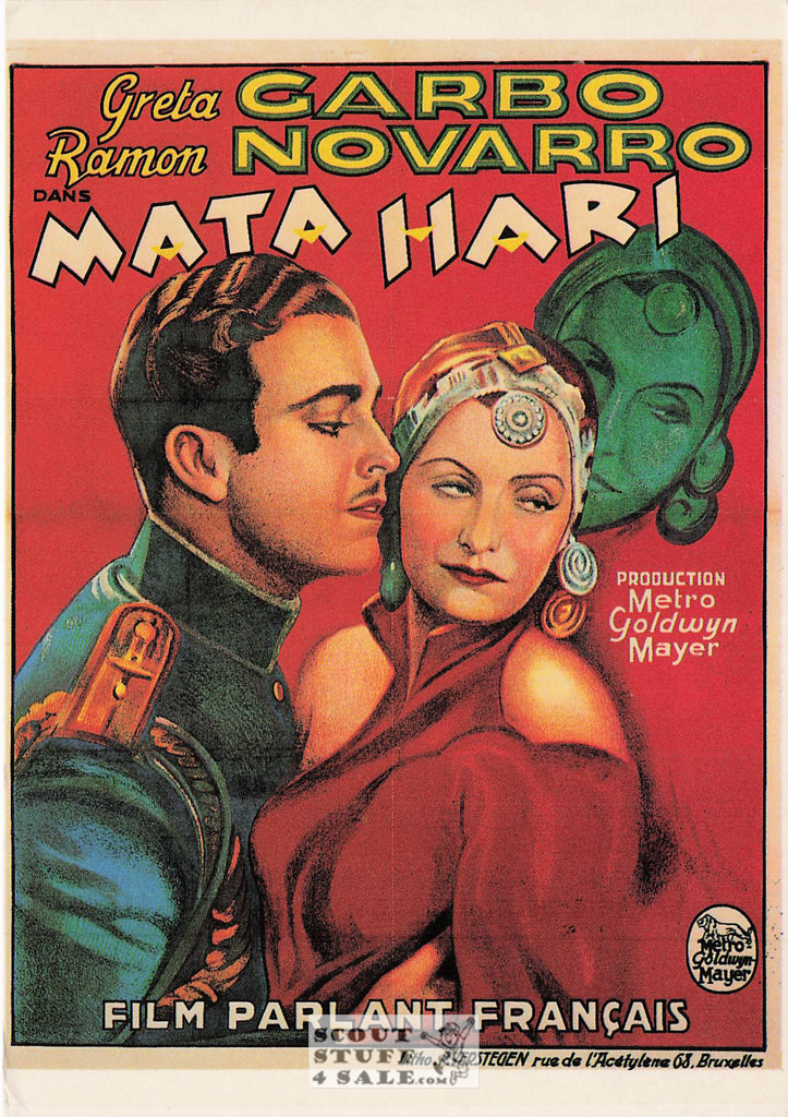 Mata Hari Movie French Postcard, Greta Garbo, Editions Nugeron #AC405