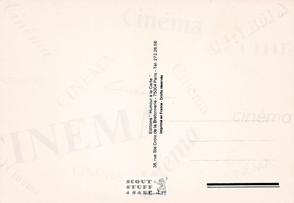 The Left Hand of God Movie French Postcard, Bogart, Editions Nugeron #AC438