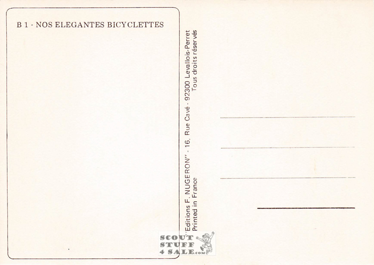 Vintage French Bicycle Advertisement Postcard, Editions Nugeron #B1